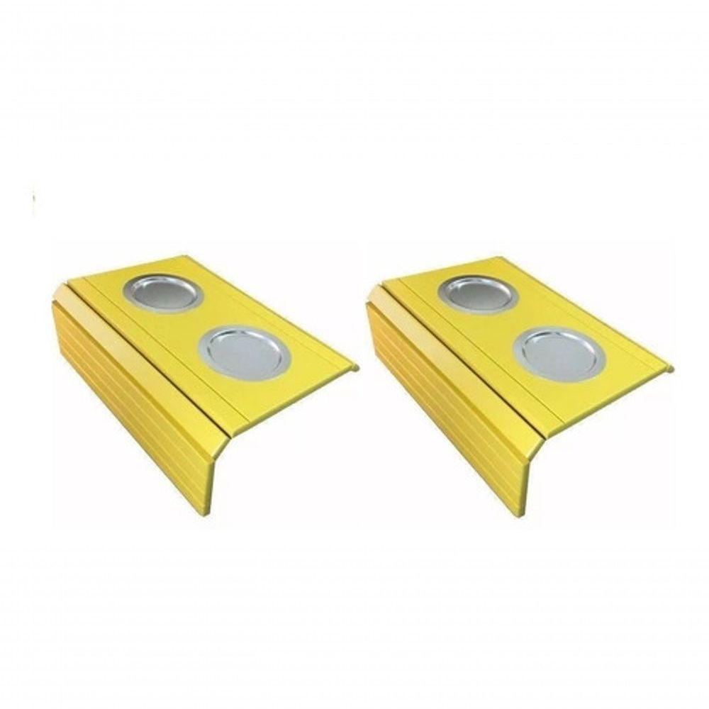 Kit 02 Esteira Laqueada Sofá Amarelo - 1