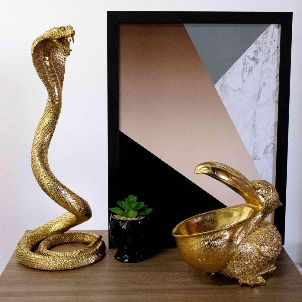 Escultura Serpente Em Poliresina 41x16x16cm - 5
