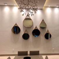 Espelho Redondo Decorativo Adnet Preto Escandinavo - 5