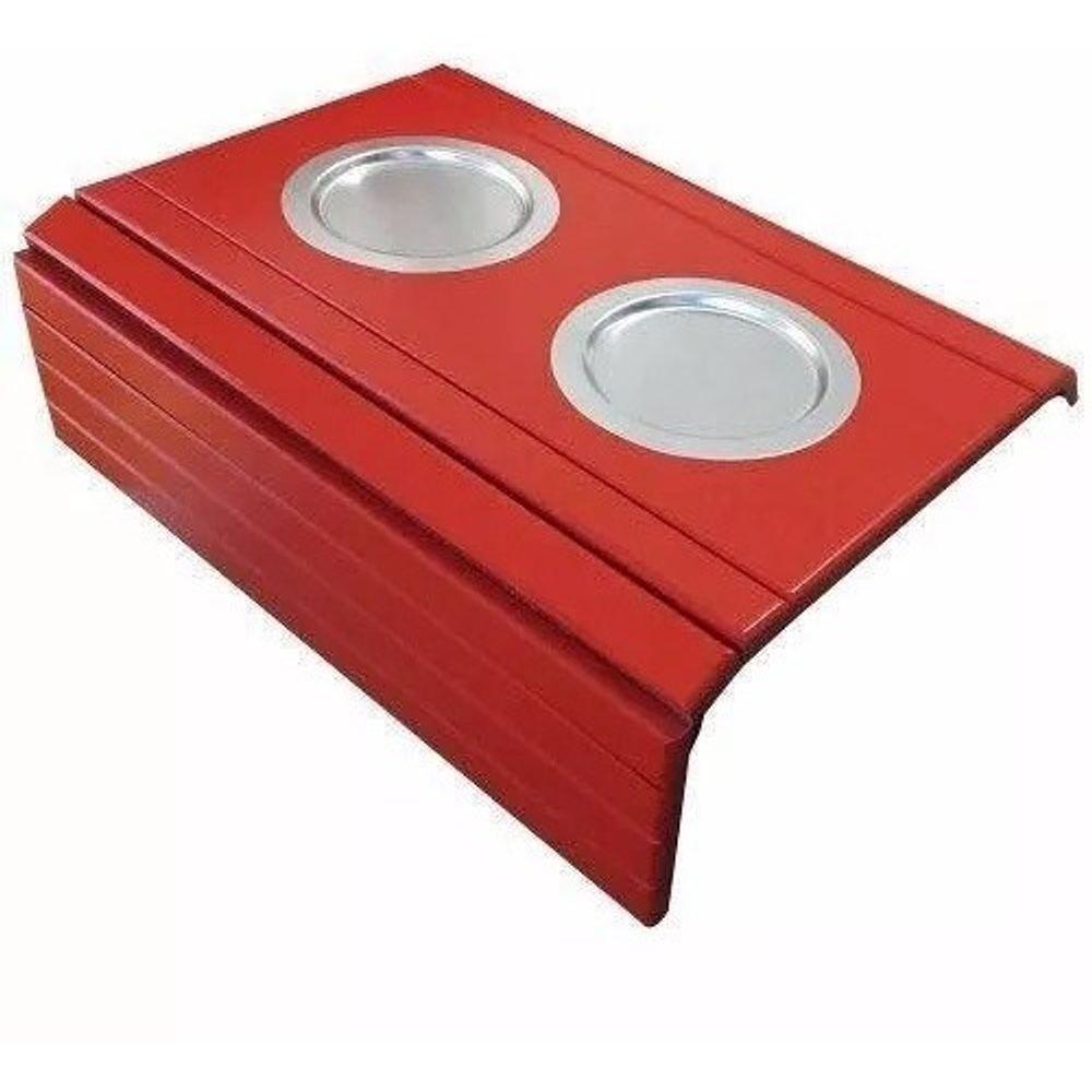 Kit 04 Esteira Laqueada Sofá Vermelho - 3