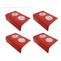 Kit 04 Esteira Laqueada Sofá Vermelho - 1