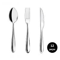 Jogo Talhares De Mesa Inox Prime Lagoa 12 Pç Garfo - 1