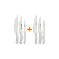 Kit - 2 Jogos De Facas Premium Em Aço Inox Cabo Branco 3 Peças - Tramontina - 5