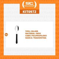 Kit - 12 Colheres De Sopa Leme Com Lâmina Em Aço Inox Cabo Preto Cpbag - Tramontina 23183400 - 3