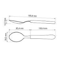 Kit - 12 Colheres De Sopa Leme Com Lâmina Em Aço Inox Cabo Preto Cpbag - Tramontina 23183400 - 4