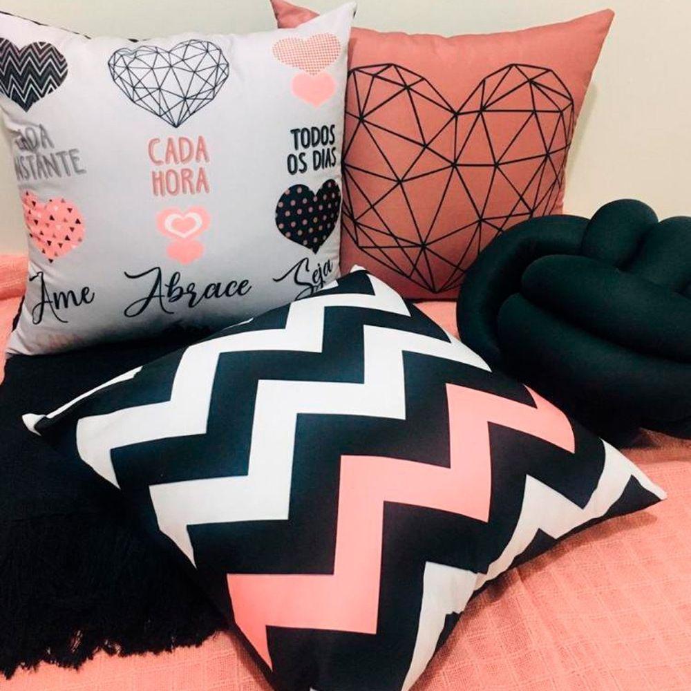 Kit Capas de Almofadas c/ Nó Innovative Abrace 4 Peças - 4