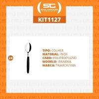 Kit - 24 Colheres De Mesa Ipanema Com Lâmina Em Aço Inox Cabo Preto Cptop - Tramontina 23363400 - 5