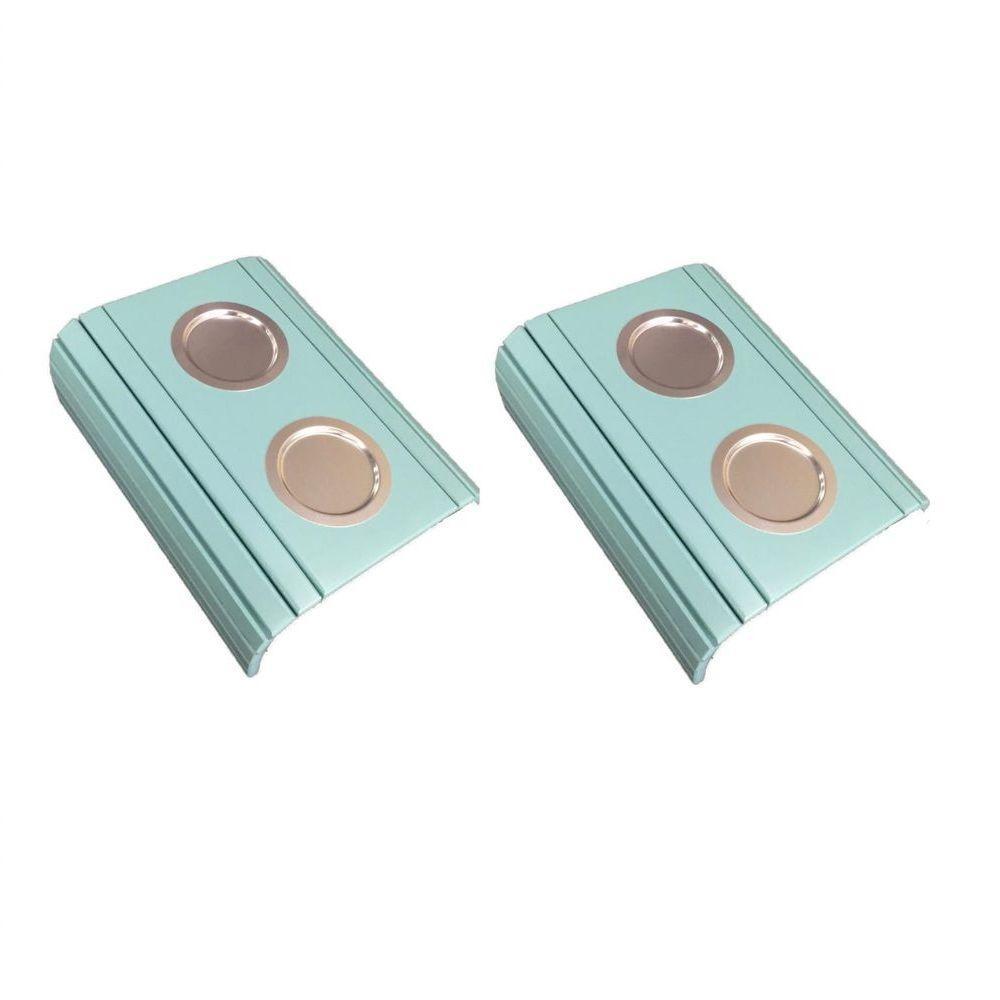 Kit 2 Esteiras Braço de Sofá Azul Bebe Porta Copo - 1