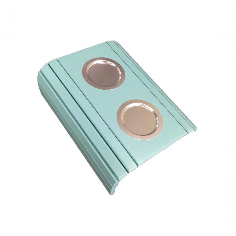 Kit 2 Esteiras Braço de Sofá Azul Bebe Porta Copo - 5