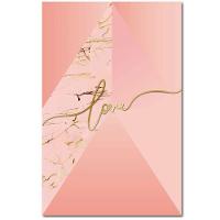 Kit Placas Quadros 3 Peças Mdf 30x45 Formas Rosa  - 5