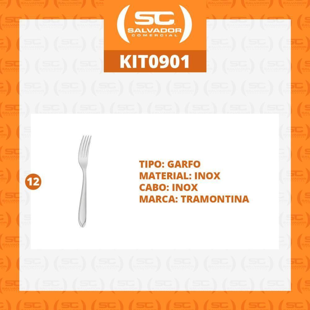 Kit - 12 Garfos De Mesa Luxo Laguna Em Aço Inox Gitop - Tramontina - 6