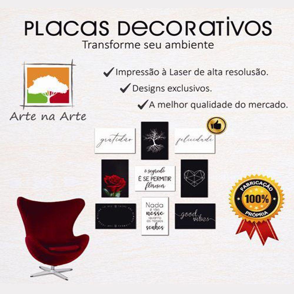 Kit Placas Quadros Decorativos 3 Pçs Mdf 20x30 Rosa Formas - 2