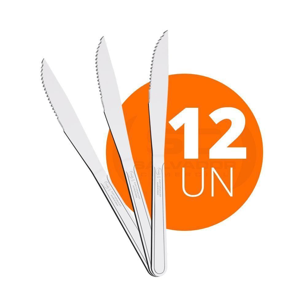 Kit - 12 Facas Para Churrasco Buzios Em Aço Inox 4 Pol Fibag - Tramontina - 2