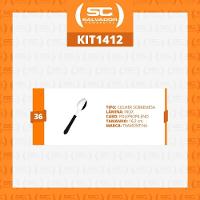 Kit - 36 Colheres De Sobremesa Leme Com Lâmina Em Aço Inox Cabo Preto Cspbag - Tramontina - 2