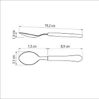 Kit - 48 Colheres De Sobremesa Leme Com Lâmina Em Aço Inox Cabo Preto Cspbag - Tramontina - 5