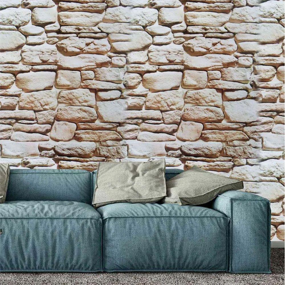 Papel De Parede Autoadesivo Vinilico Canjiquinha Pedra Rolo - 6