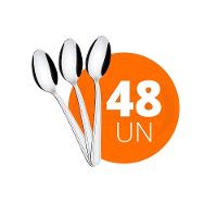 Kit - 48 Colheres De Sobremesa Búzios Em Aço Inox Csibag - Tramontina - 1