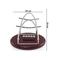 Pendulo Newton Oval Bolas De Metal Base Plástico Linha Nylon - 2