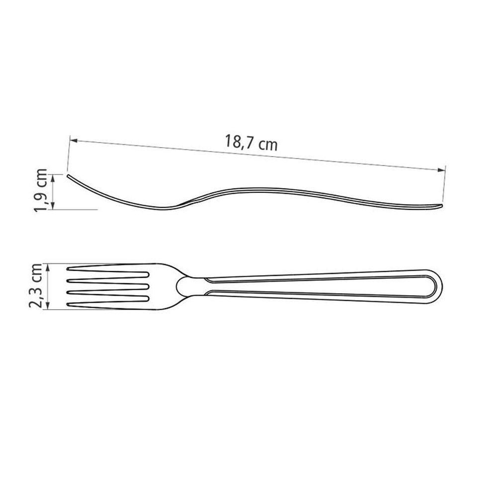 Kit - 6 Garfos De Mesa Buzios Em Aço Inox Gibag - Tramontina - 5