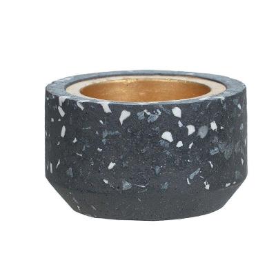 Porta Vela Cinza Escuro Em Cimento 5cm