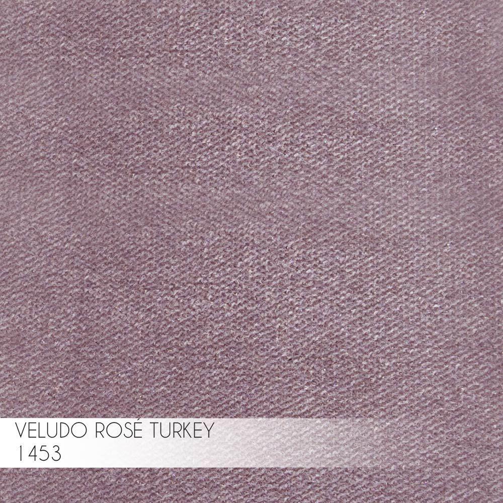 Kit 2 Banquetas Decorativa Jasmine Base Gold Veludo Rosê - 8