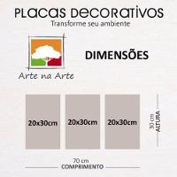 Kit Placas Quadros 3 Peças Mdf 20x30 Amor Fé e Paz  - 6