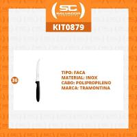 Kit - 36 Facas Para Churrasco Ipanema Com Lâmina Em Aço Inox 5 Pol Cabo Preto Fptop - Tramontina - 3