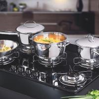 Jogo De Panelas Allegra Em Aço Inox Com Fundo Triplo E Tampas De Inox 4 Peças - Tramontina - 3