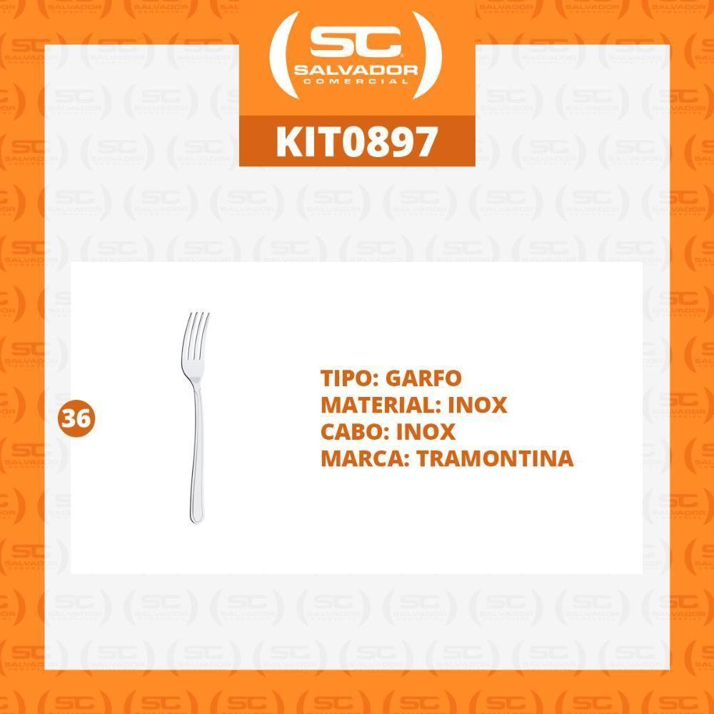 Kit - 36 Garfos De Mesa Buzios Em Aço Inox Gibag - Tramontina - 4