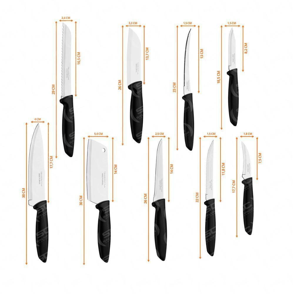 Kit - Faqueiro Plenus 6 Peças + 1 Faqueiro 9 Peças Plenus Preto - Tramontina - 5