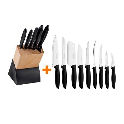 Kit Faqueiro Plenus 15 Peças Aço Inox Cabo Polipropileno Preto Tramontina