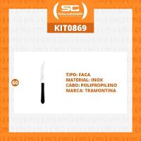 Kit - 60 Facas Para Churrasco Leme Com Lâmina Em Aço Inox 4 Pol Cabo Preto Fpbag - Tramontina - 2