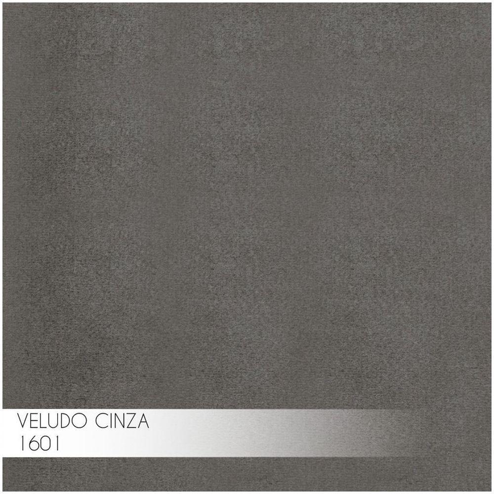 Kit 2 Banquetas Selena Base Bronze Veludo Cinza Gran Belo - 10