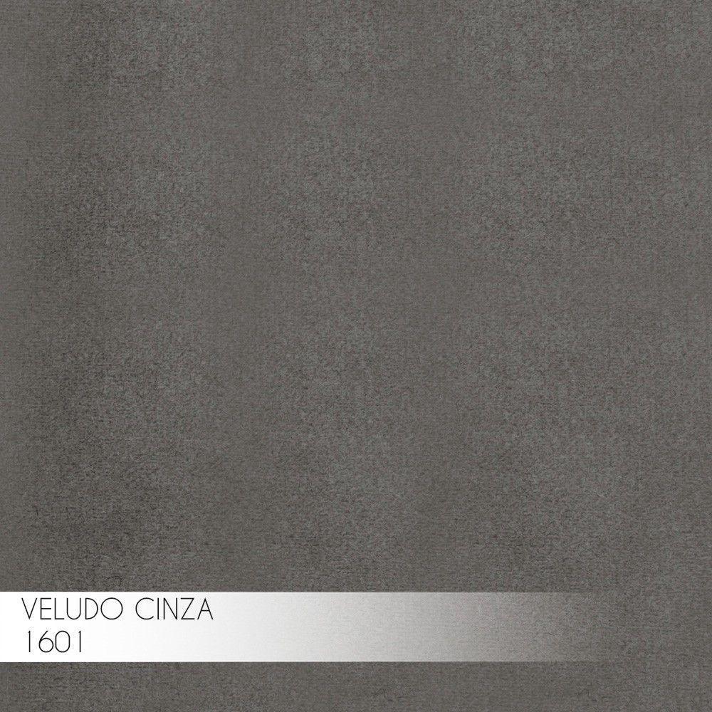 Kit 2 Banquetas Selena Base Preta Veludo Cinza Gran Belo - 10