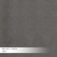 Kit 2 Banquetas Selena Base Preta Veludo Cinza Gran Belo - 14