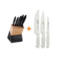 Kit - Faqueiro Plenus 6 Peças + 1 Jogo De Facas Premium 3 Peças - Tramontina - 8