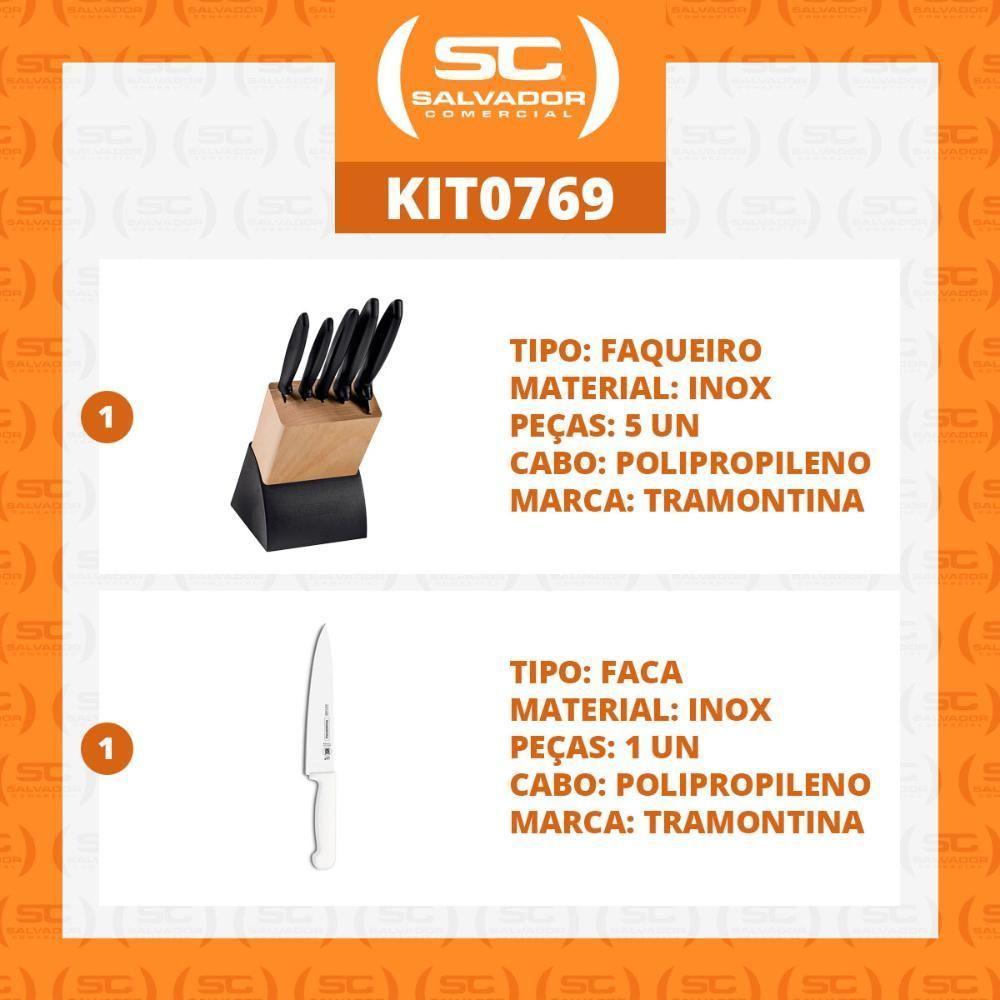 Kit - Faqueiro Plenus 6 Peças + 1 Faca De Carne Profissional 6 Pol - Tramontina - 3