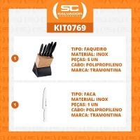 Kit - Faqueiro Plenus 6 Peças + 1 Faca De Carne Profissional 6 Pol - Tramontina - 3