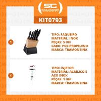 Kit - Faqueiro Plenus 6 Peças + 1 Injetor De Temperos Para Churrasco - Tramontina - 7