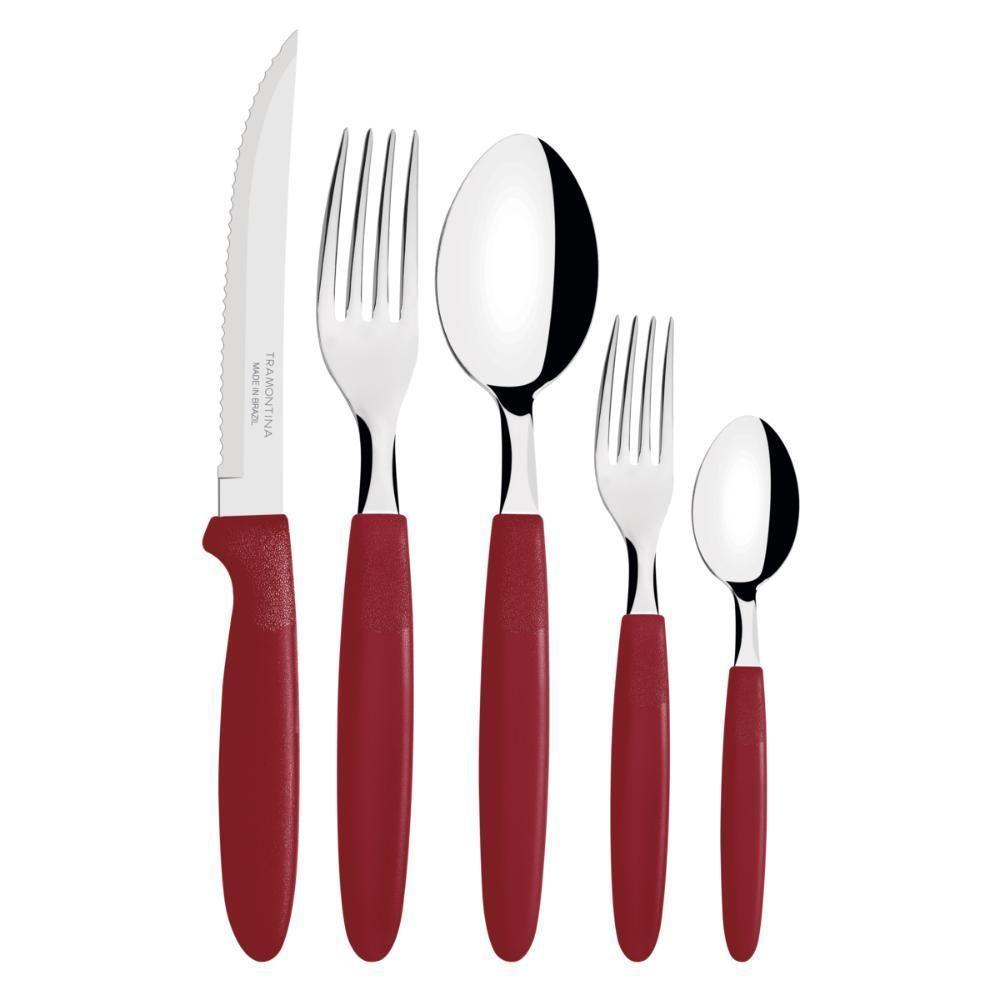 Kit - Faqueiro Plenus 6 Peças + 1 Faqueiro 30 Peças Ipanema Vermelho - Tramontina - 2