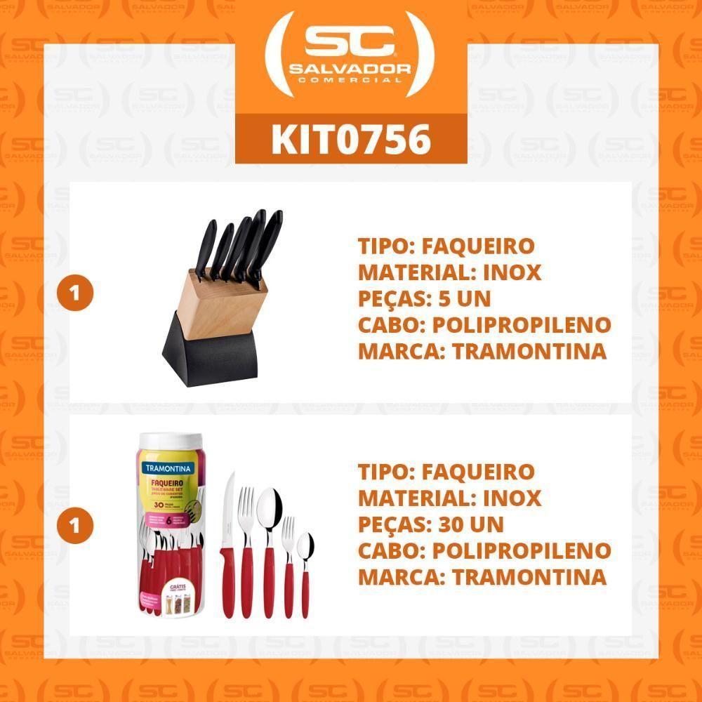 Kit - Faqueiro Plenus 6 Peças + 1 Faqueiro 30 Peças Ipanema Vermelho - Tramontina - 7