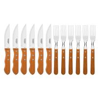 Kit - Faqueiro Plenus 6 Peças + 1 Jogo De Churrasco 12 Peças Dynamic - Tramontina - 6