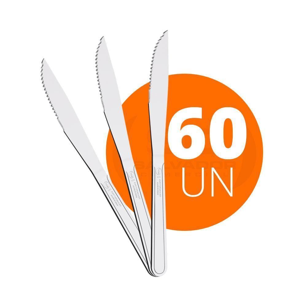 Kit - 60 Facas Para Churrasco Buzios Em Aço Inox 4 Pol Fibag - Tramontina - 1