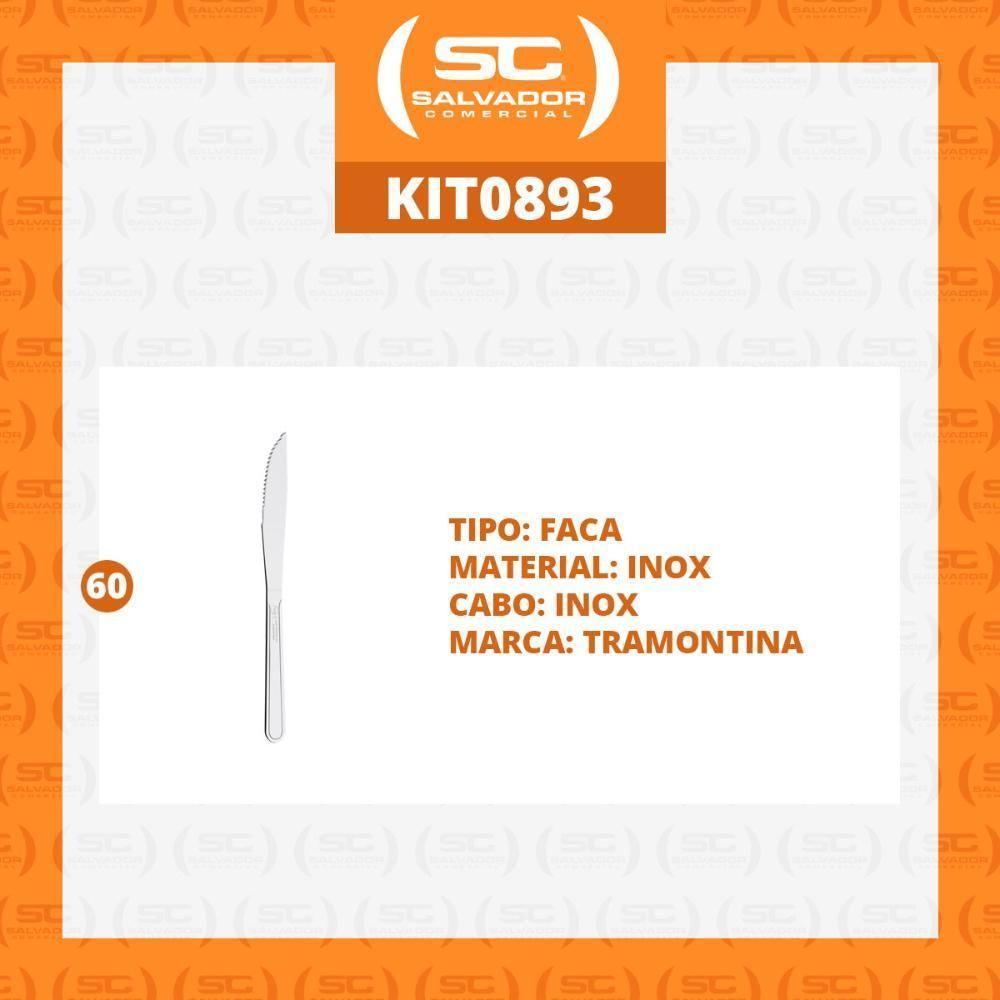 Kit - 60 Facas Para Churrasco Buzios Em Aço Inox 4 Pol Fibag - Tramontina - 2