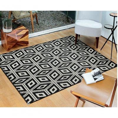Tapete Sisal Sala 2,00 X 2,50 Antiderrapante Preto S-491