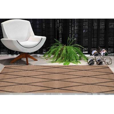 Tapete Sala Quarto Econature Geo 1,50 X 2,00 Bege Chumbo-77