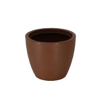 Vaso com Prato Tramontina Asteca 24 Cm em Polietileno Marrom - 1