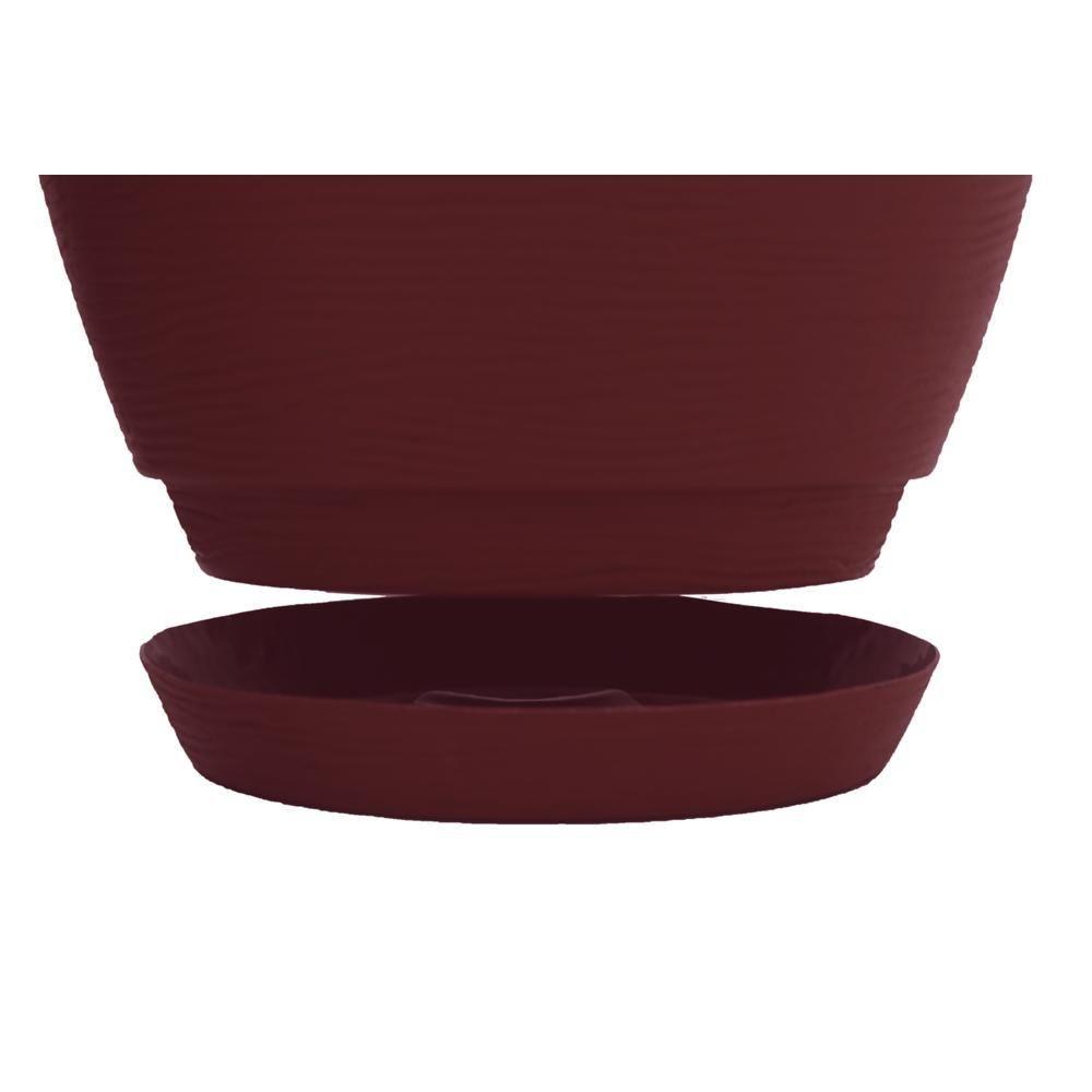 Vaso com Prato Tramontina Asteca 24Cm em Polietileno Marsala - 6