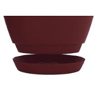 Vaso com Prato Tramontina Asteca 24Cm em Polietileno Marsala - 5