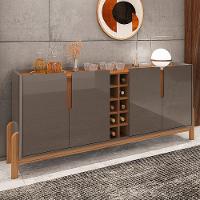 Aparador Buffet 4 Portas 190Cm Cinza Pérola Cedro Com Adega - 13